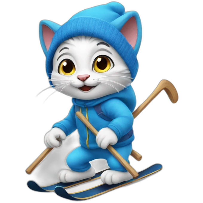 Smurf cat qui ski emoji
