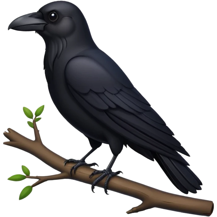 eine kleiner schwarzer rabe  emoji