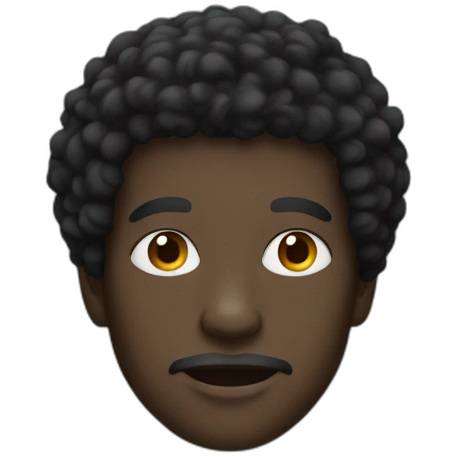 black afro man emoji