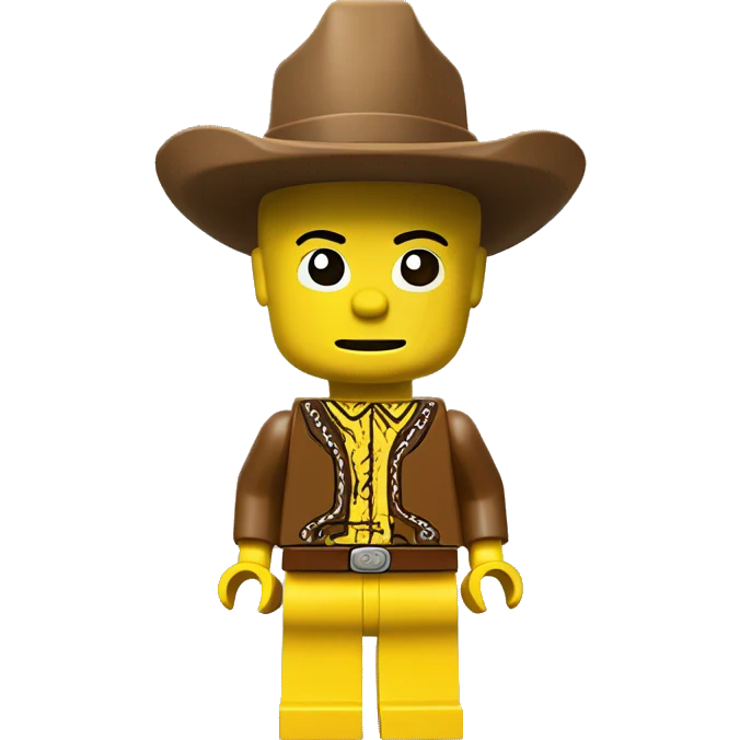 Cowboy yellow lego man emoji
