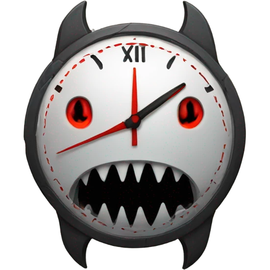Evil clock emoji