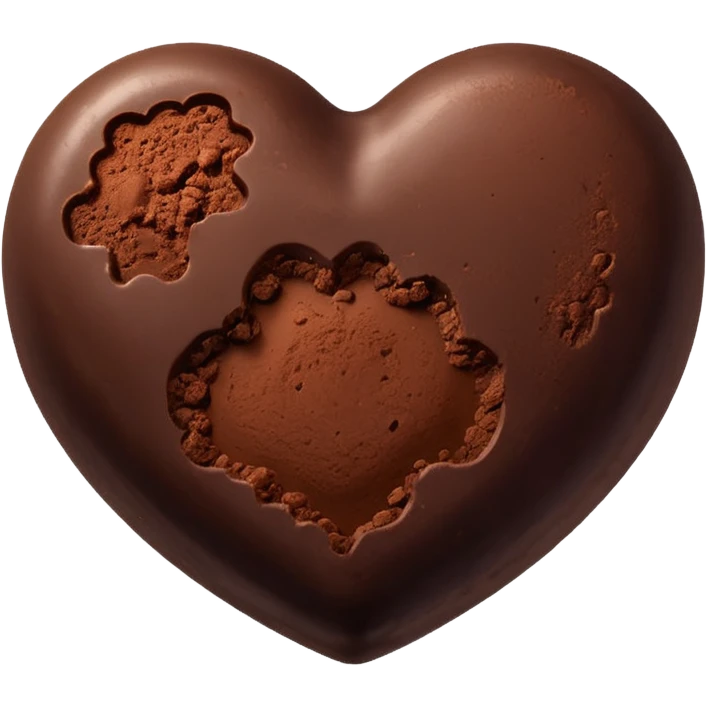 one heart shaped chocolate truffle emoji