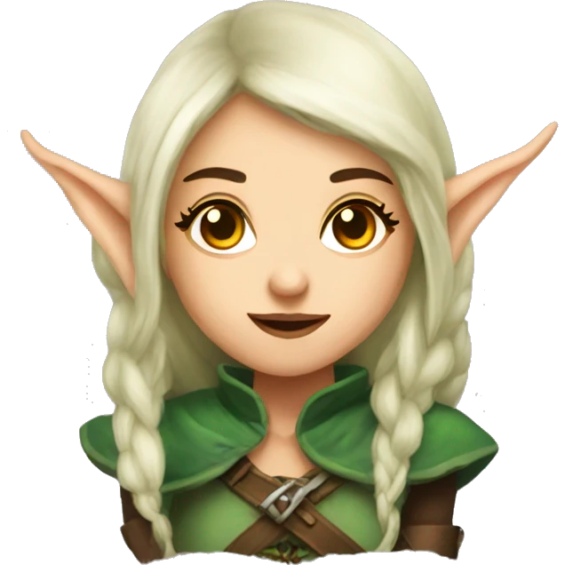 rogue female elf fantasy emoji