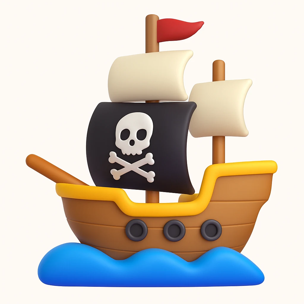 pirate ship emoji