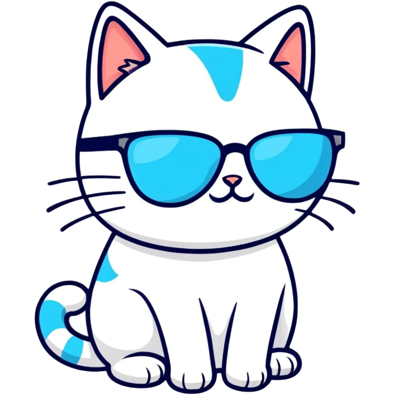 Cat with sunglasses emoji