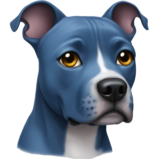 Sad blue staffy emoji
