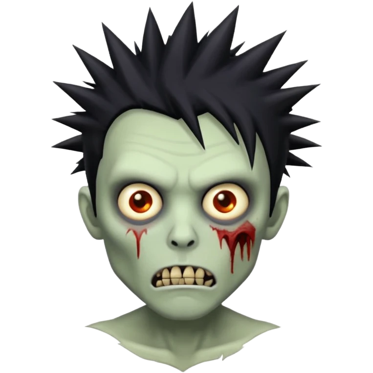 spiky haired zombie emoji