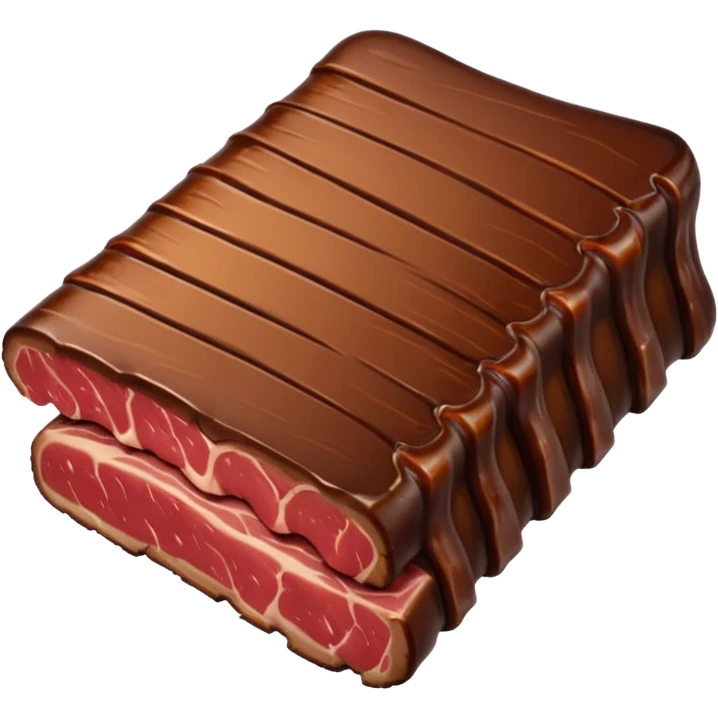 a single smoked beef rib smaller emoji