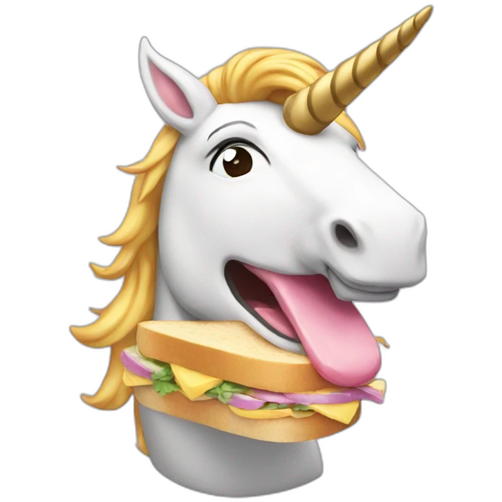 unicorn eating sandwich emoji