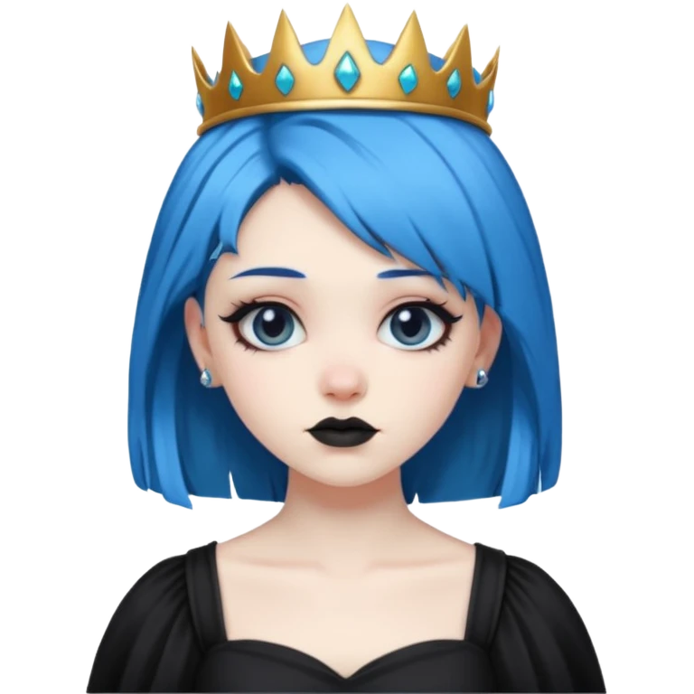blue haired goth princess emoji
