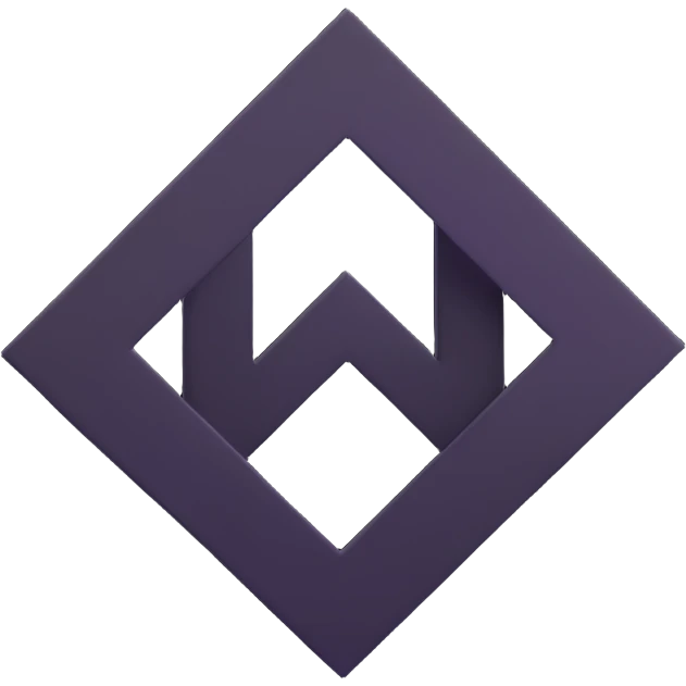 minimalist geometric 3D logo with clean lines emoji