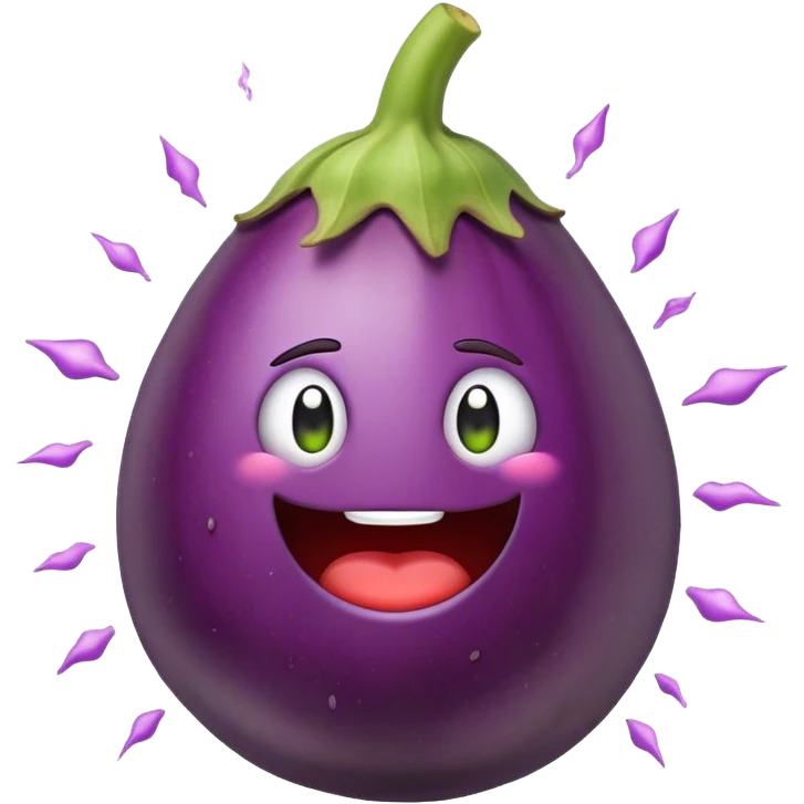 Eggplant exploding emoji