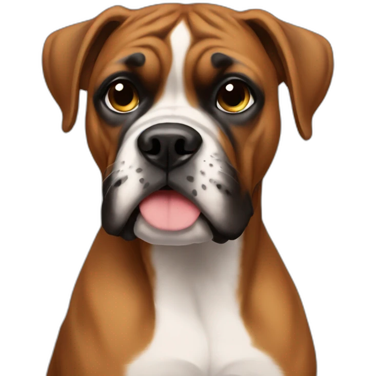 Boxer dog love emoji