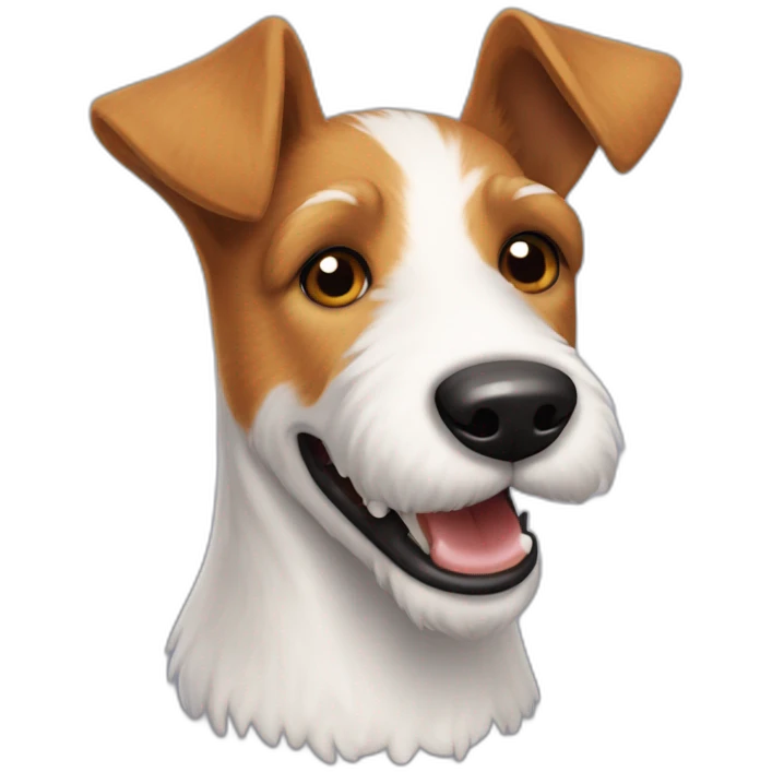 Fox-terrier-pelo-de-alambre-sonriendo-oreja-arriba-oreja-abajo emoji