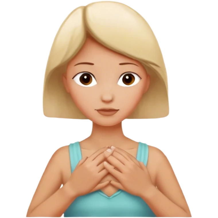 hands around neck emoji