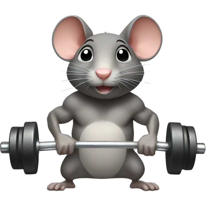 rat lifting weights emoji