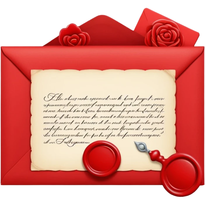 Light creamy color romantic letter emoji