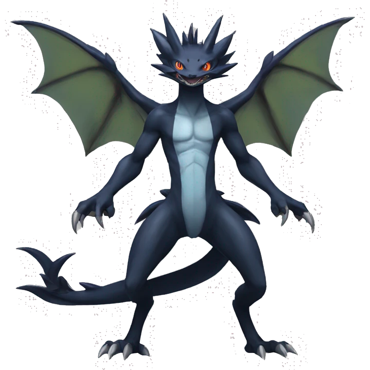 Edgy Cool Nargacuga-Pokémon-Fakémon Full Body emoji
