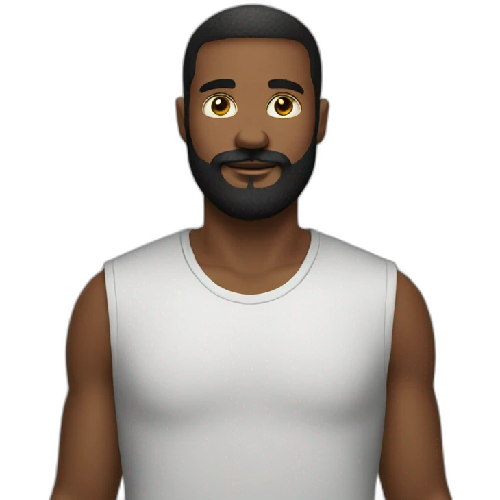 Man beard black emoji