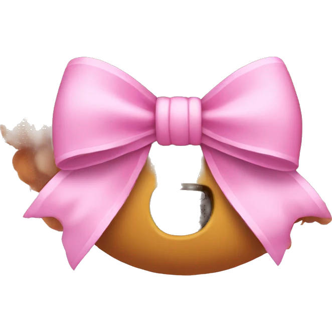 pink fluffy bow emoji