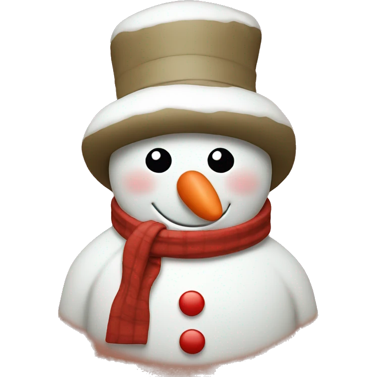 Khaki red and white asthetic snowman emoji