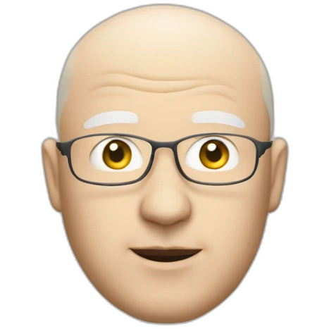 Jakob Nielsen the usability consultant, with bald top head hair on side of head emoji
