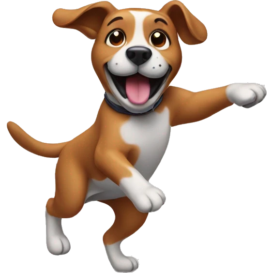 Dog dancing  emoji