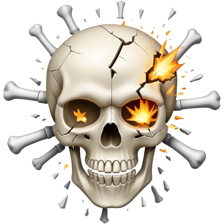 Exploding skull emoji emoji