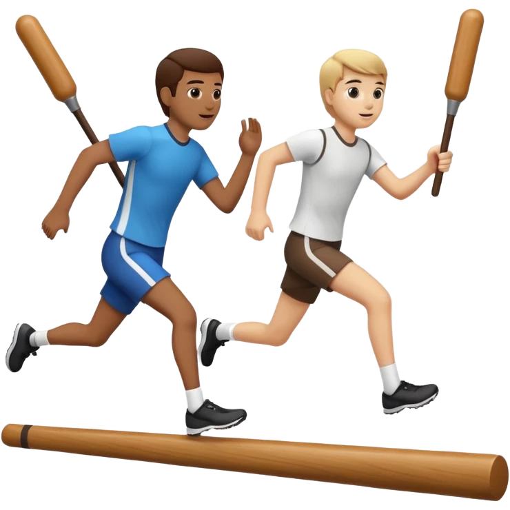 baton passing to the other runner emoji