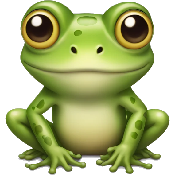 A frog with heart eyes  emoji