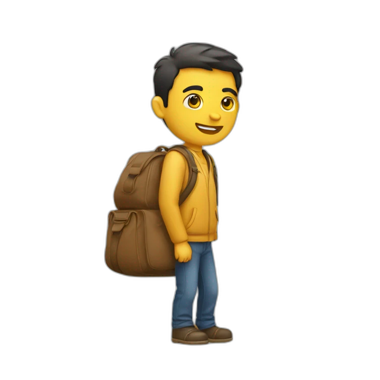 Homme porte un sac emoji