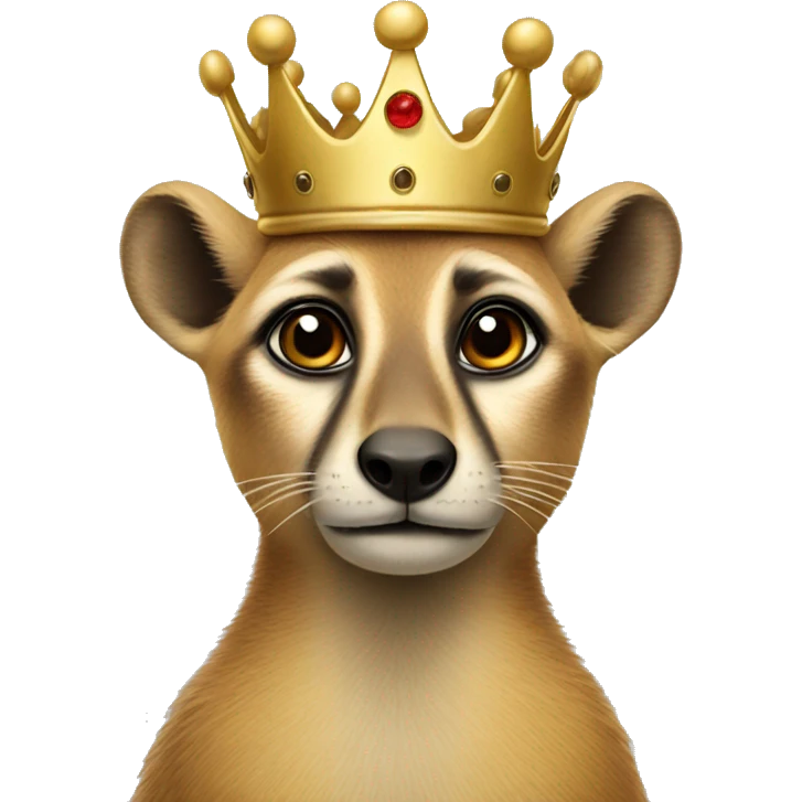 suricate with a crown emoji