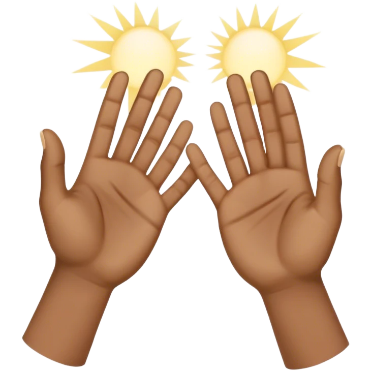 palms touching clap another's hand
 emoji