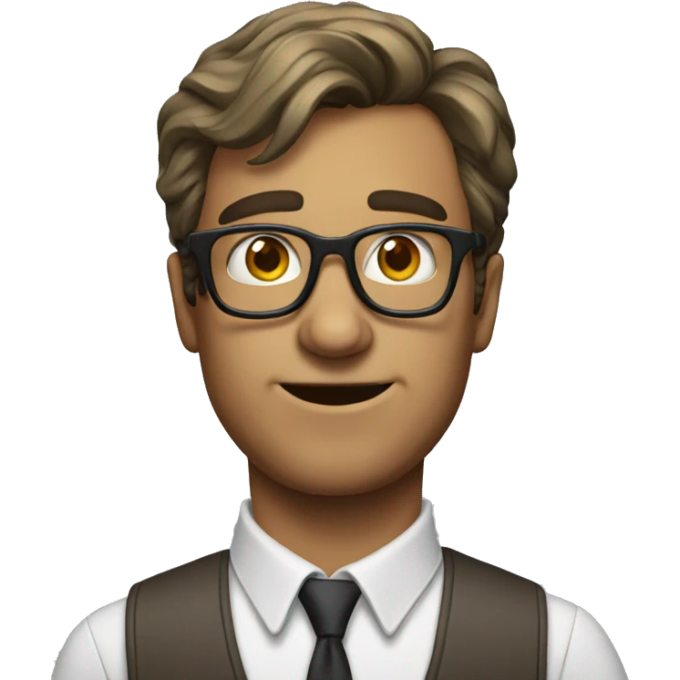 EXTREMELY nerdy man emoji