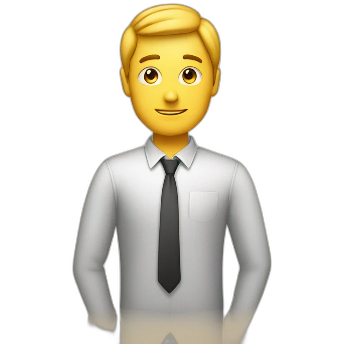 Man in front of marker board emoji