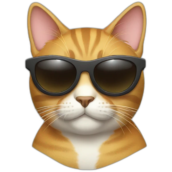 Cat with sunglasses emoji