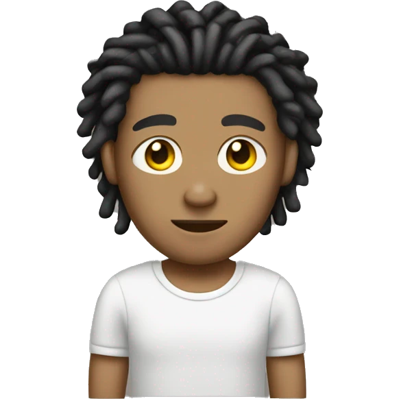 light skin man with short dreads emoji