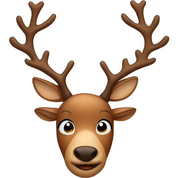 reindeer with antlers  emoji
