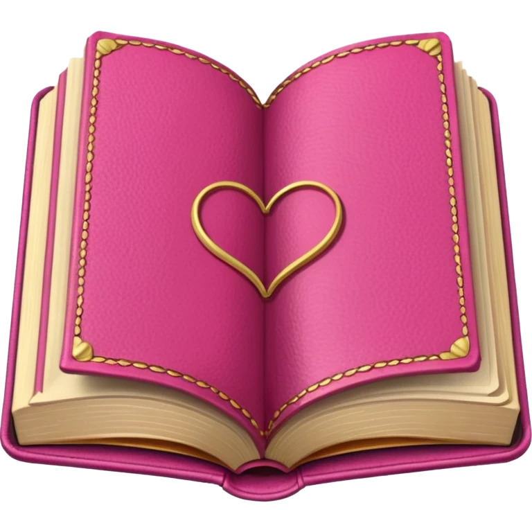 An open pink book, details in border
 emoji