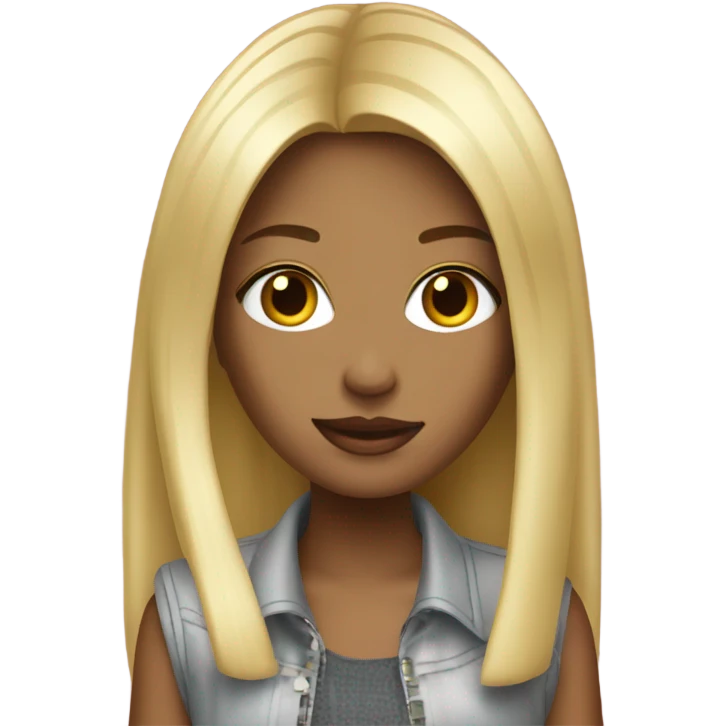 Blonde girl Y2K emoji