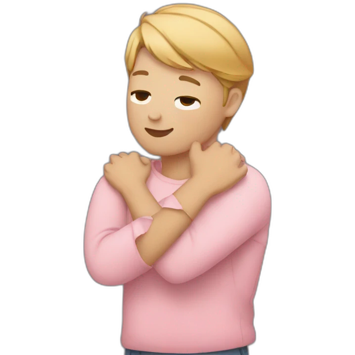 Hug and Blush  emoji