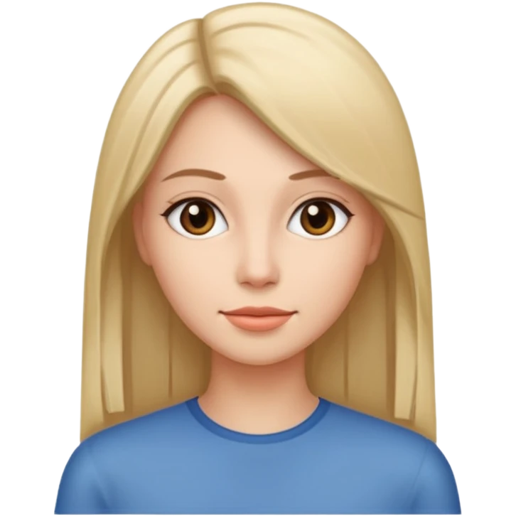 femme cheveux lisses emoji