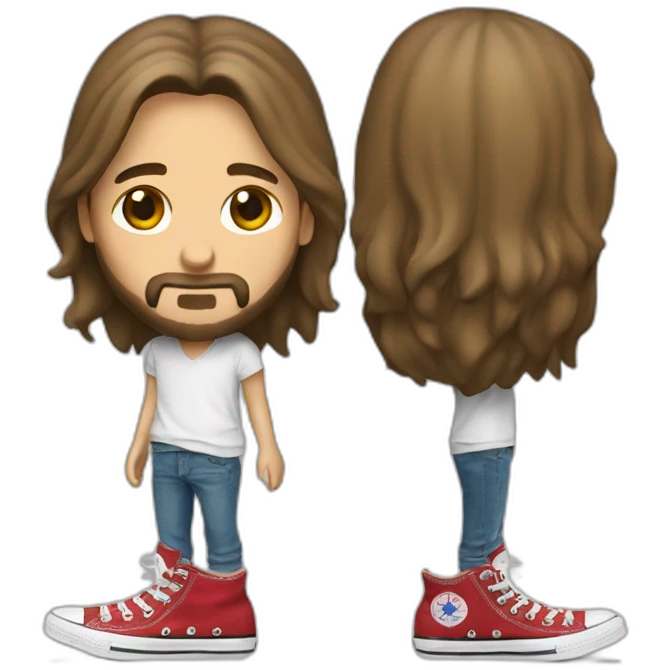 jesus wearing converse chuck taylor high emoji