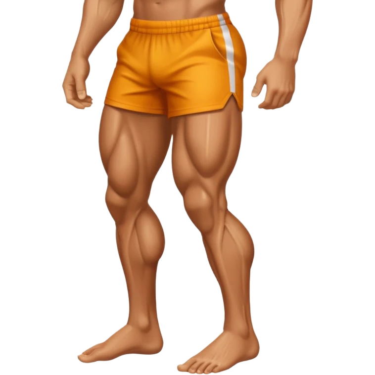 Create leg muscle emoji without pants. Only leg part. Like this one but only legs and closer. I want only legs not torso or arms emoji