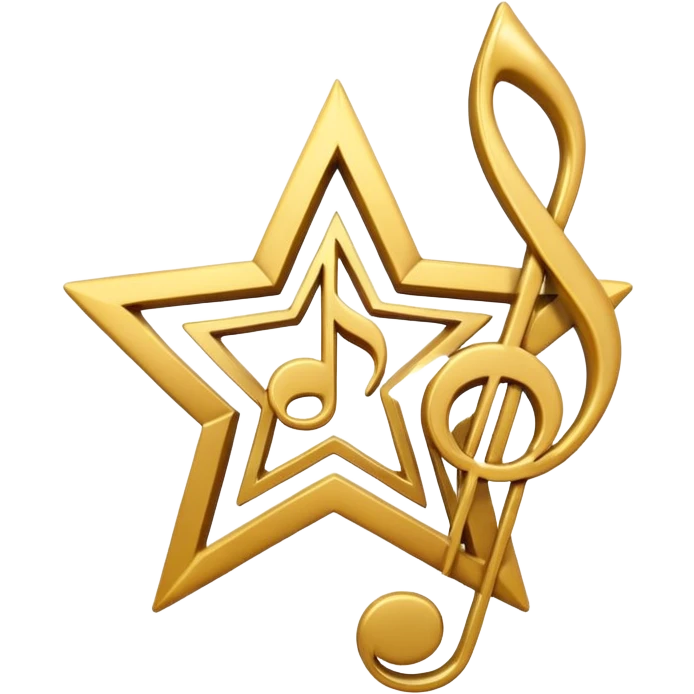 star shaped into music emoji