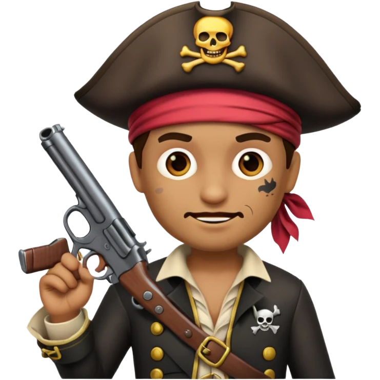 Pirates emoji holding gu emoji
