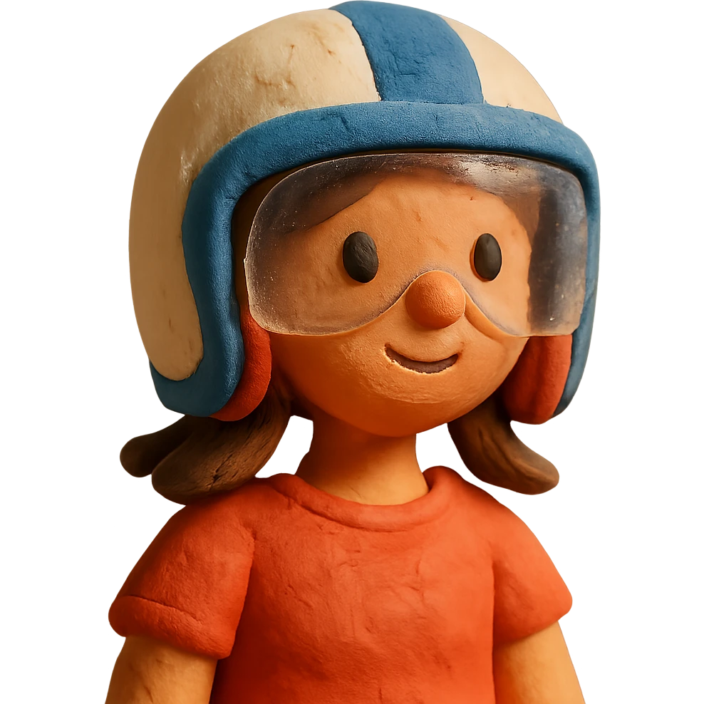 girl wearing a motorcycle helmet emoji