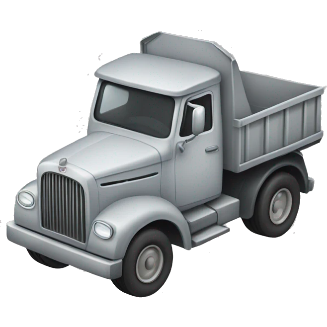 Gray tabby Cat driving a truck emoji