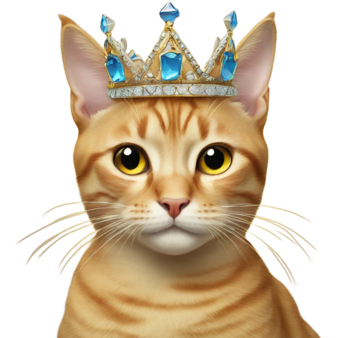 Cat wearing a crown emoji