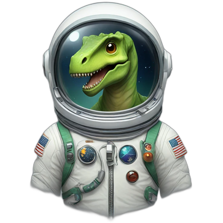 Dinosaur astronaut emoji